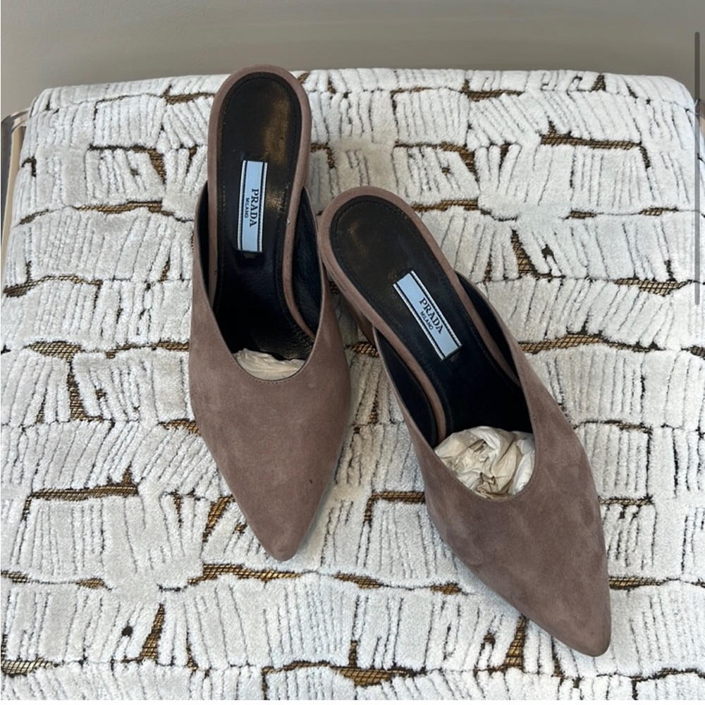Prada suede mules sz 36.5